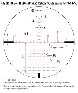 Оптический прицел Vortex Razor GenII 3-18x50 EBR-2C MRAD