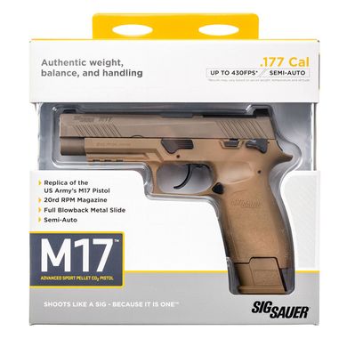 Пистолет пневматический Sig Sauer M17 P320ASP кал. 177, под баллон CO2 FIELD STRIPPABLE PISTOL