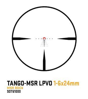 Приціл оптичний Sig Sauer TANGO MSR 1-6X24MM, 30MM, FFP, ILLUMINATED MSR BDC6 RETICLE, 0.5 MOA
